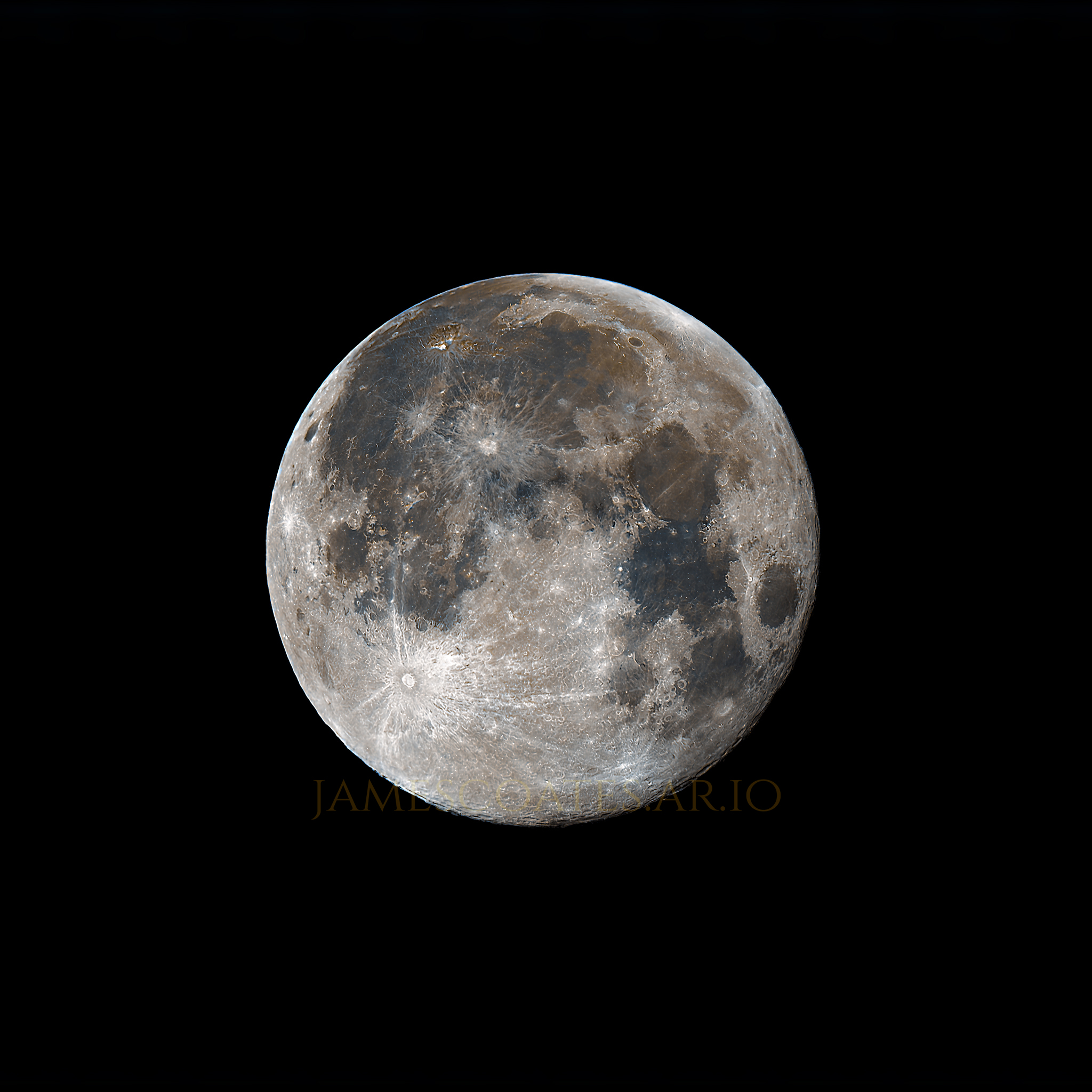 The full Hunter's Moon, the maria spread across a fully lit disc
